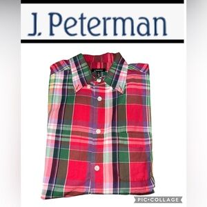 J. Peterman Multicolor Plaid Dress Shirt